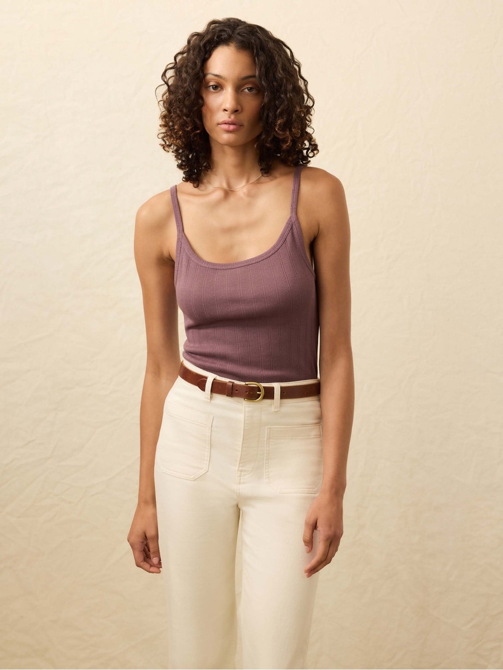 Faherty Sunday Rib Tank Top – Size Medium – Flint